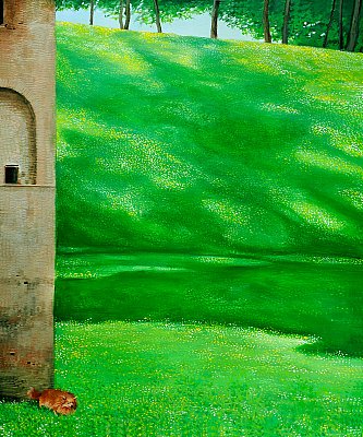 Mura: Casa del Boia con cane volpino